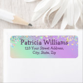 Unicorn Holographic Glitzer Rücksendeadresse (Insitu)