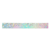 Unicorn Holographic Glitzer Satinband (Vorderseite)