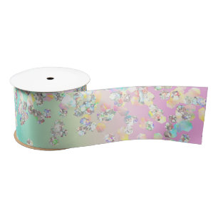 Unicorn Holographic Glitzer Satinband