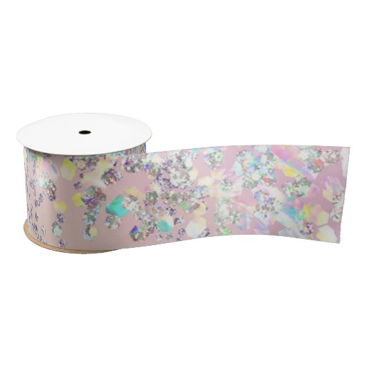 Unicorn Holographic Glitzer Satinband (Spule)