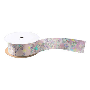 Unicorn Holographic Glitzer Satinband