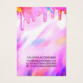 Unicorn Holographic Glitzer Tropfen Earring Displa (Rückseite)