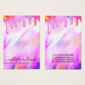 Unicorn Holographic Glitzer Tropfen Earring Displa (Vorne & Hinten)