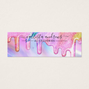 Unicorn Holographic Glitzer Tropfen Earring Displa