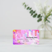 Unicorn Holographic Glitzer Tropfen Gift Credit Visitenkarte (Stehend Vorderseite)