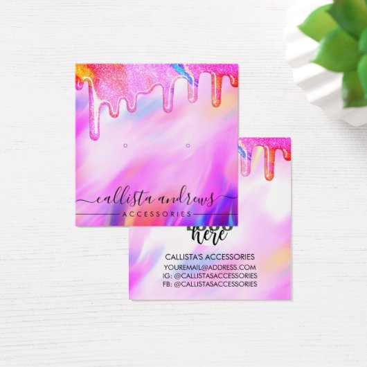 Unicorn Holographic Glitzer Tropfen Logoverdienst (Schreibtisch)