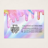 Unicorn Holographic Glitzer Tropfen Low Earring Lo (Rückseite)