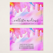 Unicorn Holographic Glitzer Tropfens Bracelet Disp (Vorne & Hinten)