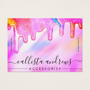 Unicorn Holographic Glitzer Tropfens Bracelet Disp