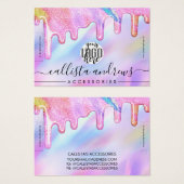 Unicorn Holographic Glitzer Tropfens Logo-Armband (Vorne & Hinten)