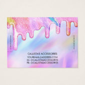 Unicorn Holographic Glitzer Tropfens Logo-Armband (Rückseite)