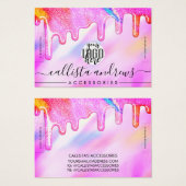 Unicorn Holographic Glitzer Tropfens Logo-Armband (Vorne & Hinten)