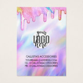 Unicorn Holographic Glitzer Tropfens Logo-Verleihu (Rückseite)