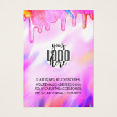 Unicorn Holographic Glitzer Tropfens Logo-Verleihu (Rückseite)