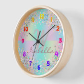 Unicorn Holographic Glitzer Uhr (Winkel)