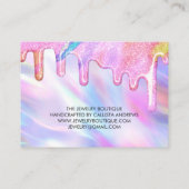 Unicorn Holographic Glitzer Vielen Dank Visitenkarte (Rückseite)