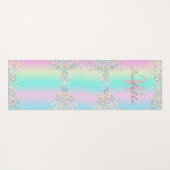 Unicorn Holographic Glitzer Yogamatte (Rückseite (Horizontal))