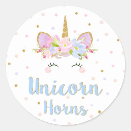 Unicorn Horns Sticker Geburtstagsparty Gunst Label
