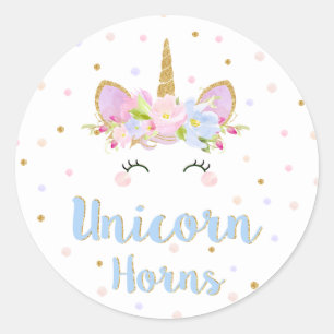 Unicorn Horns Sticker Geburtstagsparty Gunst Label