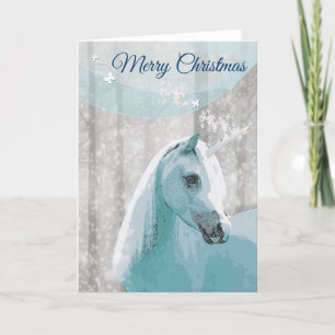 Unicorn Horse Christmas Greeting Card Feiertagskarte