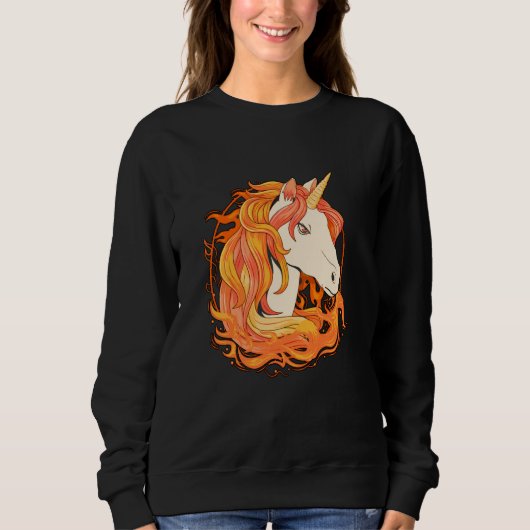 Unicorn horse face costume best sweatshirt (Vorderseite)