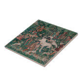 Unicorn Hunt Mittelalterliche Kunst - Einhorn vert Fliese (Seite)