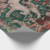 Unicorn Hunt Mittelalterliche Kunst - Einhorn vert Geschenkpapier (Ecke)