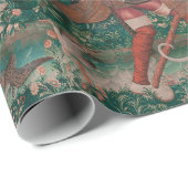 Unicorn Hunt Mittelalterliche Kunst - Einhorn vert Geschenkpapier (Rolleneckpunkt)