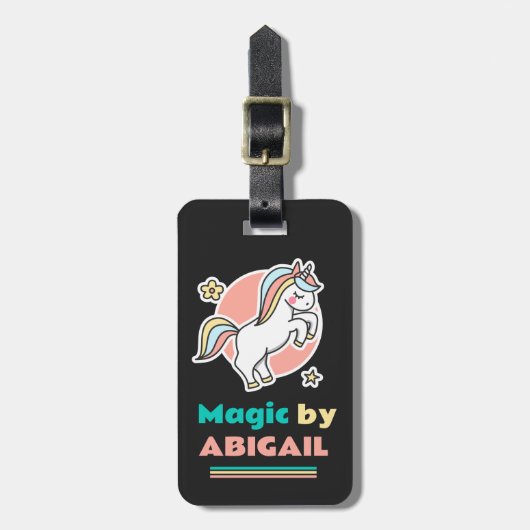 Unicorn - I Do Magic - Magie von dir Gepäckanhänger (Vorderseite vertikal)