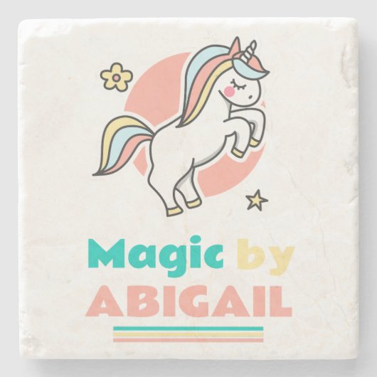 Unicorn - I Do Magic - Magie von dir Steinuntersetzer (Vorderseite)