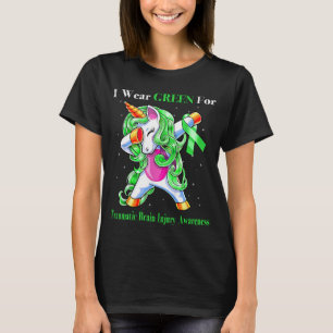 Unicorn I trägt Grün für atraumatische Gehirnverle T-Shirt