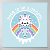 Unicorn Ice Cream Cone Poster (Vorne)