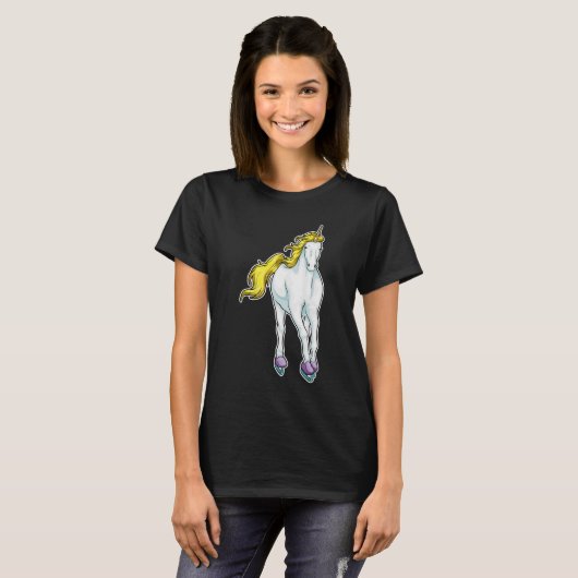 Unicorn Ice Skaten Roller Skate T-Shirt (Vorne ganz)