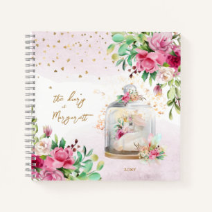 Unicorn Illustration Girl Daily Sketchbook Notizblock