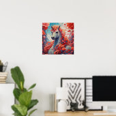 Unicorn in Blossom Garden Poster (Heimbüro)