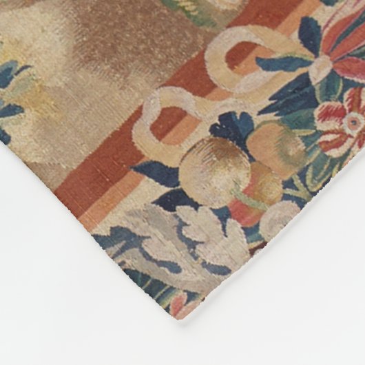 UNICORN IN HOLZLANDSCHAFT,BÄUME,GREENERIE FLEECEDECKE (Ecke)