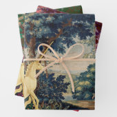 UNICORN IN HOLZLANDSCHAFT,BÄUME,GREENERIE GESCHENKPAPIER SET (Beispiel)