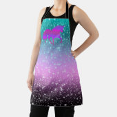 Unicorn in Sparkling Ombre Dusche Schürze (InSitu)