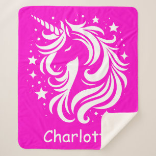 Unicorn Individuelle Name Fuchsia Sherpadecke