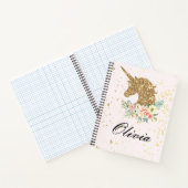 UNICORN INDIVIDUELLE NAME NOTEBOOK NOTIZBLOCK (Innenseite)