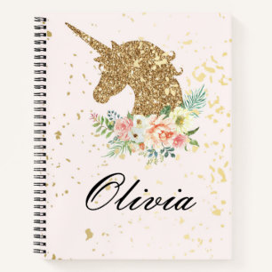 UNICORN INDIVIDUELLE NAME NOTEBOOK NOTIZBLOCK