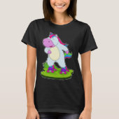 Unicorn Inline-Skaten-Roller-Skate T-Shirt (Vorderseite)