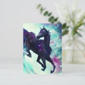 Unicorn innerhalb der Galaxy Postkarte (Stehend Vorderseite)
