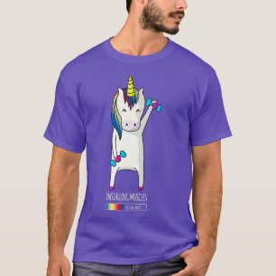 Unicorn Installation Muscle Funny Fitness Gym Work T-Shirt