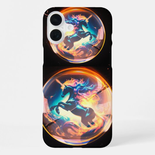 Unicorn iPhone 16 plus Gehäuse Hülle (Rückseite)