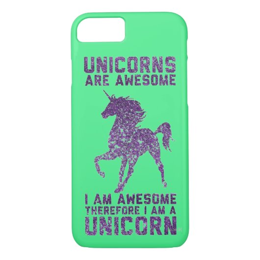 Unicorn iPhone 7 Handy-Fall Case-Mate iPhone Hülle (Rückseite)