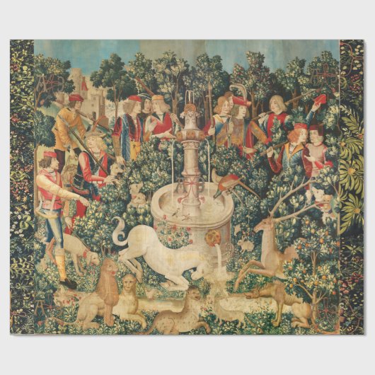 UNICORN IST GEFUNDEN / Springbrunnen und andere Ti Geschenkpapier (Flach)