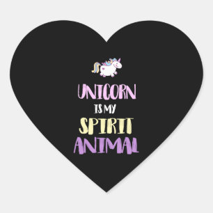 Unicorn ist mein Geist-Tier Herz-Aufkleber
