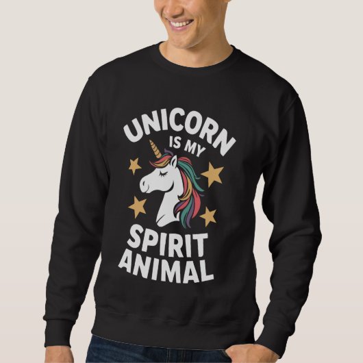 Unicorn ist mein Geist-Tier Sweatshirt (Vorderseite)