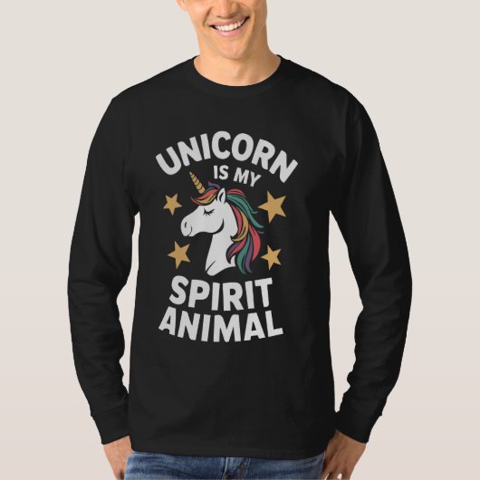 Unicorn ist mein Geist-Tier T-Shirt (Vorderseite)